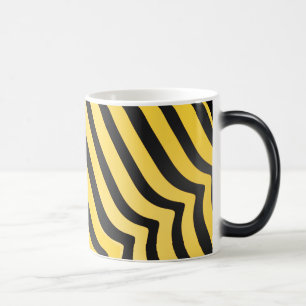Jazzy Cute Black en Yellow Striped Bumblebee Magische Mok