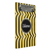 Jazzy Cute Black en Yellow Striped Bumblebee Mini Klembord (Schuin)