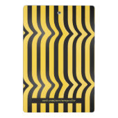 Jazzy Cute Black en Yellow Striped Bumblebee Mini Klembord (Achterkant)