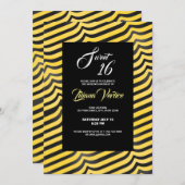 Jazzy Cute Black & Yellow Striped Bumblebee Kaart (Voorkant / Achterkant)