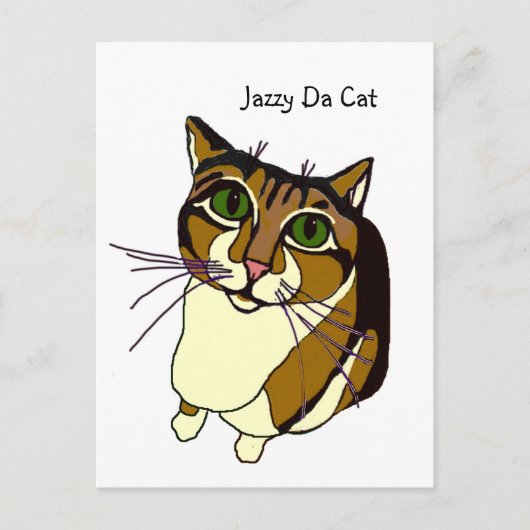 Jazzy Da Cat Briefkaart (Voorkant)
