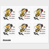 Jazzy Dream Bee Vierkante Sticker (Vel)
