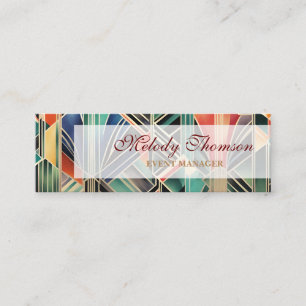 Jazzy geometrische elegante klassieke Boho geometr Mini Visitekaartje