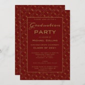 Jazzy Gold Invitation Kaart (Voorkant / Achterkant)