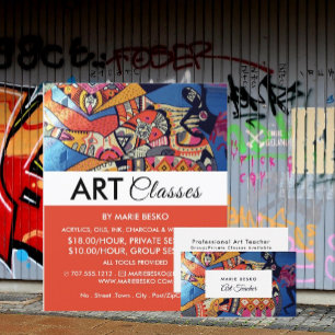 Jazzy Graffiti Kunst, kunstleraar Visitekaartje