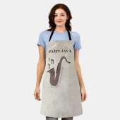 Jazzy Java-Coffee Beans-Saxofoon- Schort (Gedragen)
