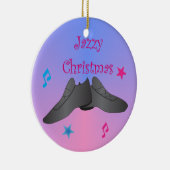 Jazzy Kerstmis Keramisch Ornament (Rechts)