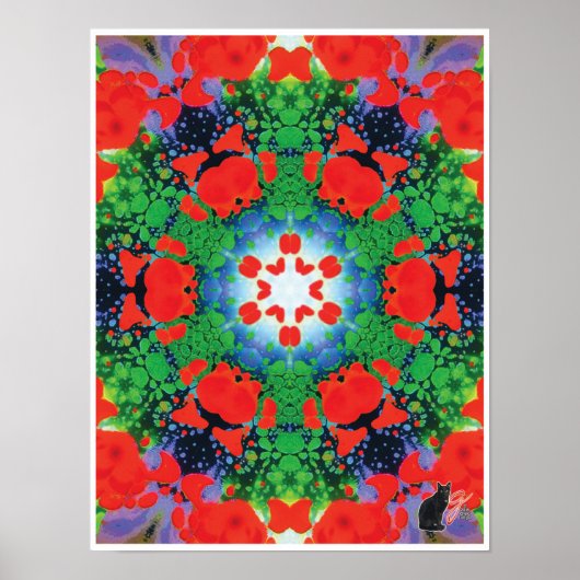 Jazzy Kinetic Collage Kaleidoscope Poster (Devant)
