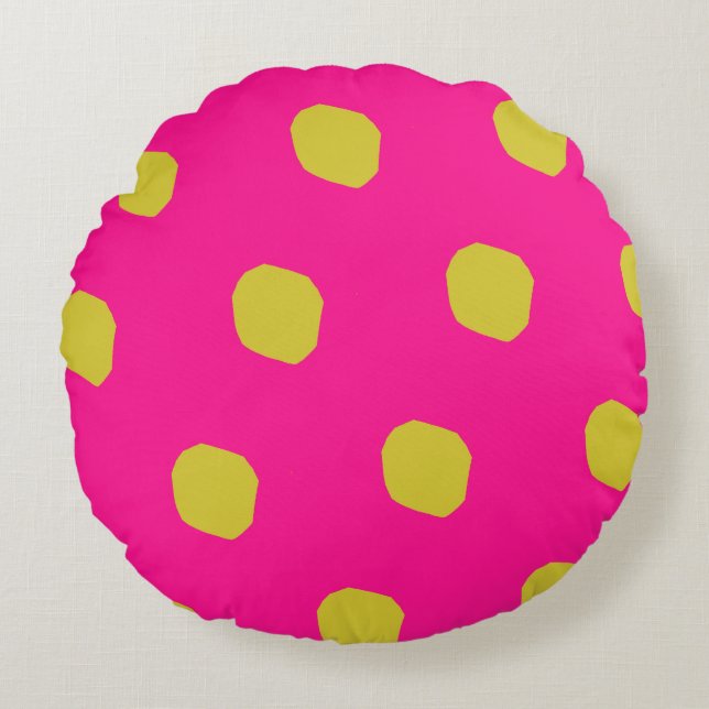 Jazzy kleuren Round Pillow Rond Kussen (Voorkant)