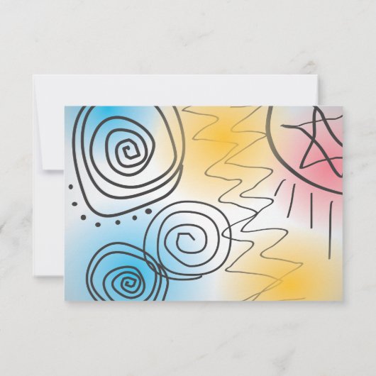 Jazzy Musical Bar Bat mitzvah Enregistrer la carte (Dos)