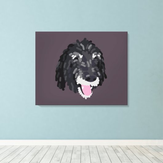 Jazzy Portrait Canvas Art - Achtergrond (Insitu (Houten vloer))