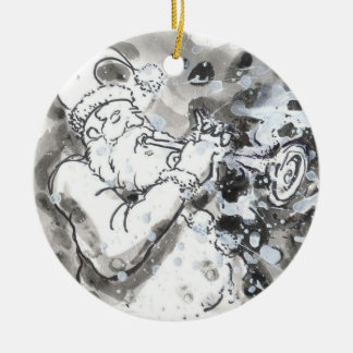 "Jazzy Santa" Keramisch Ornament