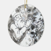 "Jazzy Santa" Keramisch Ornament (Links)