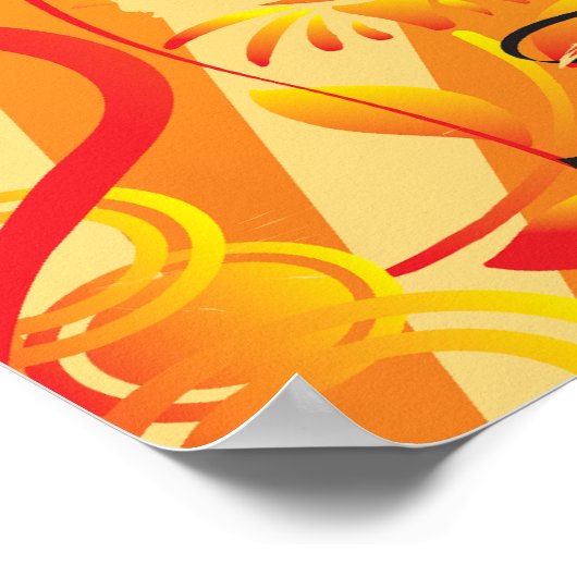 Jazzy Saxophone bundelt muziek Poster (Hoek)