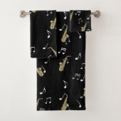 Jazzy Saxophone en Musical Notes  Bad Handdoek (Insitu)