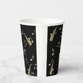 Jazzy Saxophone en Musical Notes  Papieren Bekers (Rechts)