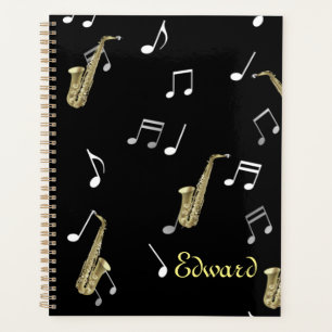 Jazzy Saxophone en Musical Notes Planner