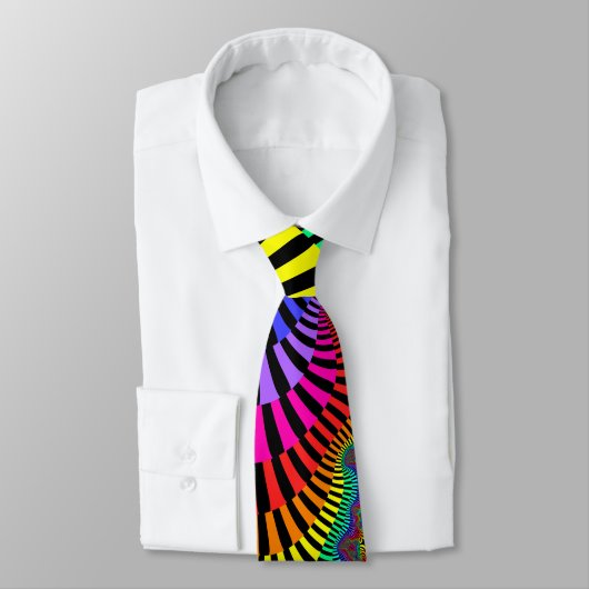 Jazzy Stripes dubbelzijdig fractal Stropdas (Gebonden)