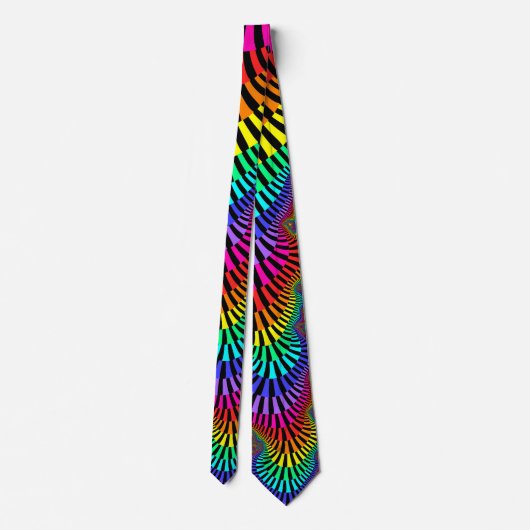 Jazzy Stripes dubbelzijdig fractal Stropdas (Achterkant)