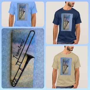 Jazzy Trombone, T-shirt musicale artistique