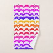 Jazzy Tropical Psychedelic Dripping Stripes Bad Handdoek (Handdoek)