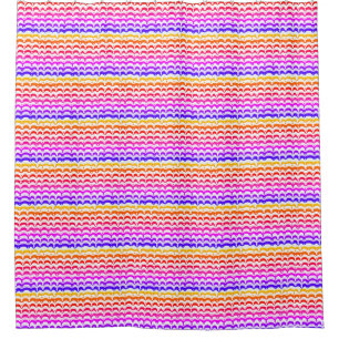 Jazzy Tropical Psychedelic Dripping Stripes Douchegordijn
