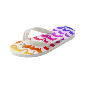 Jazzy Tropical Psychedelic Dripping Stripes Kinder Teenslippers (Schuin)