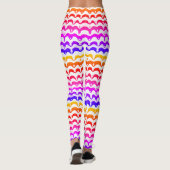 Jazzy Tropical Psychedelic Dripping Stripes Leggings (Achterkant)