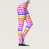 Jazzy Tropical Psychedelic Dripping Stripes Leggings (Rechts)