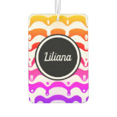 Jazzy Tropical Psychedelic Dripping Stripes Luchtverfrisser (Achterkant)