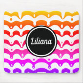 Jazzy Tropical psychedelic Dripping Stripes Muismat (Voorkant)