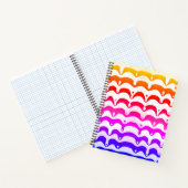 Jazzy Tropical Psychedelic Dripping Stripes Notitieboek (Binnen)