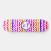 Jazzy Tropical Psychedelic Dripping Stripes Skateboard (Horizontaal)
