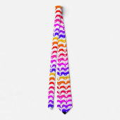 Jazzy Tropical Psychedelic Dripping Stripes Stropdas (Achterkant)