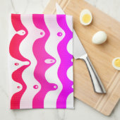 Jazzy Tropical Psychedelic Dripping Stripes Theedoek (Quarter Fold)