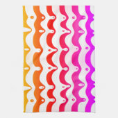 Jazzy Tropical Psychedelic Dripping Stripes Theedoek (Verticaal)