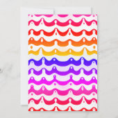 Jazzy Tropical Psychedelic Wavy Stripes Kaart (Achterkant)