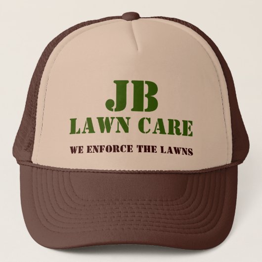 JB, LAWN CARE, we dwingen de wetten af Trucker Pet (Voorkant)