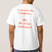 JB Memorial Cookout Tee Shirt (Achterkant)