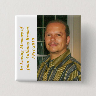 JB Memorial-toets Vierkante Button 5,1 Cm