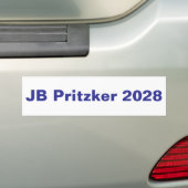 JB Pritzker 2028, run voor President Bumpersticker (Op auto)