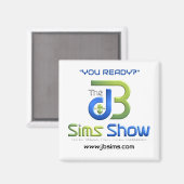 "JB Sims Show Eenheidsmagneet - Inspirerende koelk Magneet (Voorkant / Achterkant)