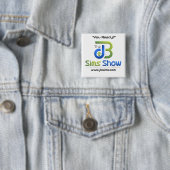 "JB Sims Show Unity Square Button - Collectible Pi (In situ)