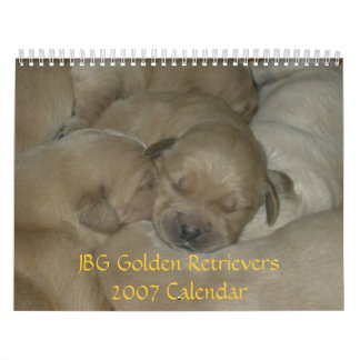 JBG Golden Retrievers Agenda 2007 Kalender
