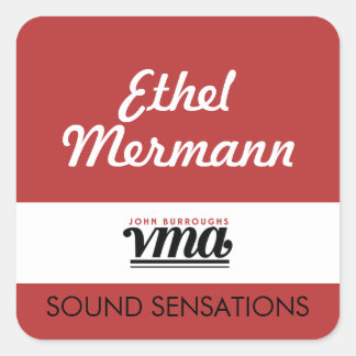 JBHS VMA Rode Achtergrond met Wit Script Vierkante Sticker