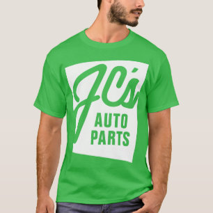 JC Auto Onderdelen Enkelzijdig Alt Ontwerp Wit op T-shirt