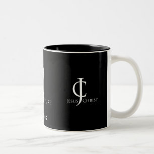 JC (Jesus Christ) Logo gotGod316.com Tweekleurige Koffiemok