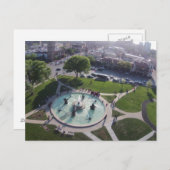 JC Nichols de herdenkingsStad van fonteinKansas Briefkaart (Voorkant / Achterkant)