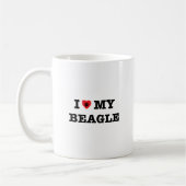 J'Coeur Ma Mug De Café Beagle (Gauche)