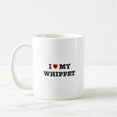 J'Coeur Ma Mug De Café Whippet (Gauche)